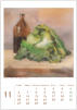 Manfred Pietsch I Flasche mit Kohlkopf, 1985 I Aquarell I 36x36cm