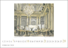 Manfred Pietsch I Im Apollosaal der Staatsoper I 1987 I Aquarell I 41x49cm