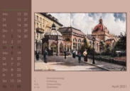 Wiesbaden-Kalender 2021-Tischkalender mit historischen Künstler-Postkarten-Mein Lieblingskalender