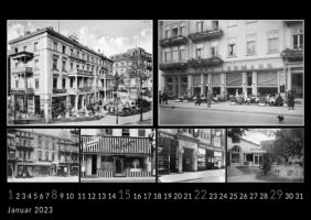 Wiesbaden-Wand-Kalender 2023 mit historischen s/w-Fotografien I Cafés I Mein Lieblingskalender