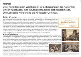 Wiesbaden-Wand-Kalender 2023 mit historischen s/w-Fotografien I Konditorei Gehlhaar I Confiserie Kunder I Mein Lieblingskalender